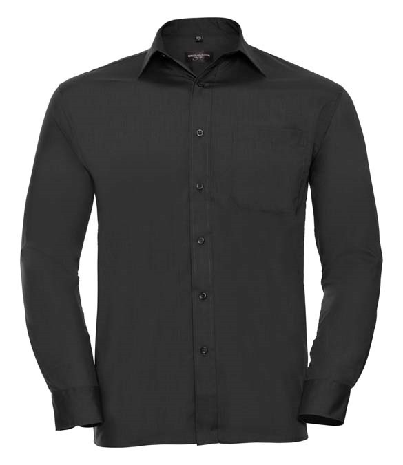 Russell Collection Long Sleeve Easy Care Poplin Shirt