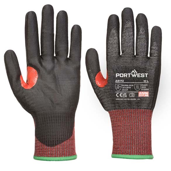 AHR13 F Dark PU Cut Glove