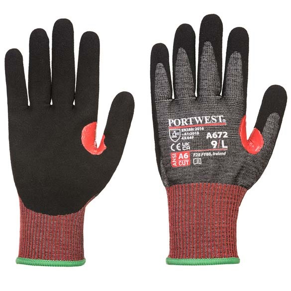 AHR13 F Dark Nitrile Cut Glove