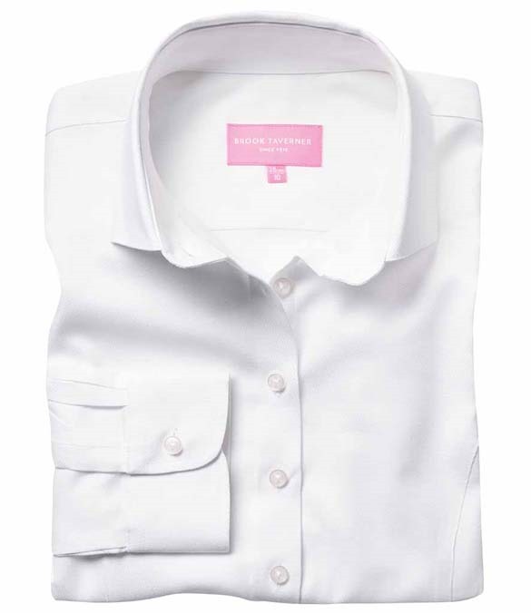 Brook Taverner Ladies Aspen Long Sleeve Oxford Shirt