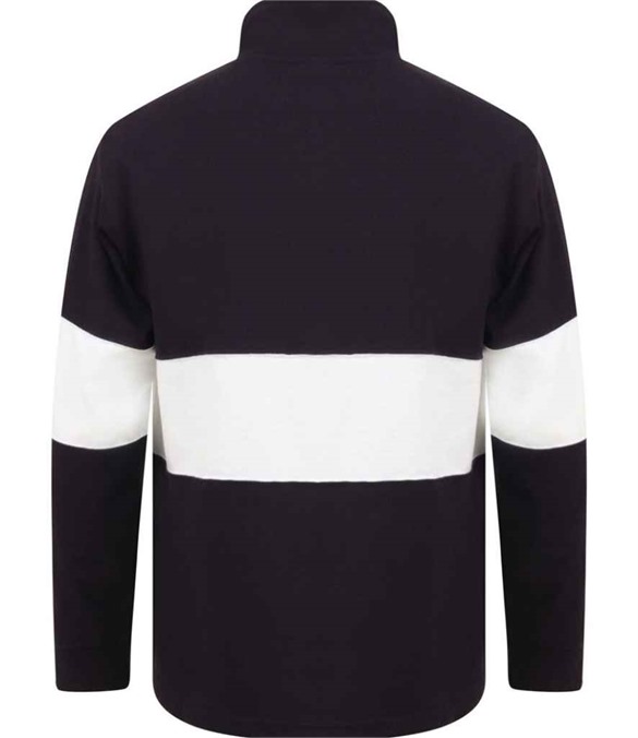 Front Row Panelled 1/4 Zip Neck Top