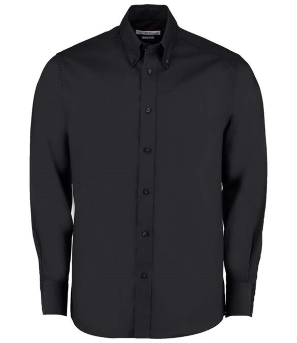 Kustom Kit Premium Long Sleeve Tailored Oxford Shirt