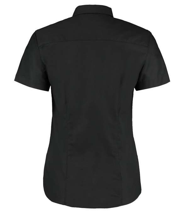 Kustom Kit Ladies Short Sleeve Tailored Workwear Oxford Shirt