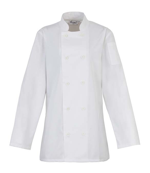 Premier Ladies Long Sleeve Chef&#39;s Jacket