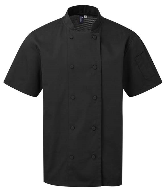 Premier Coolchecker&#174; Short Sleeve Chef&#39;s Jacket